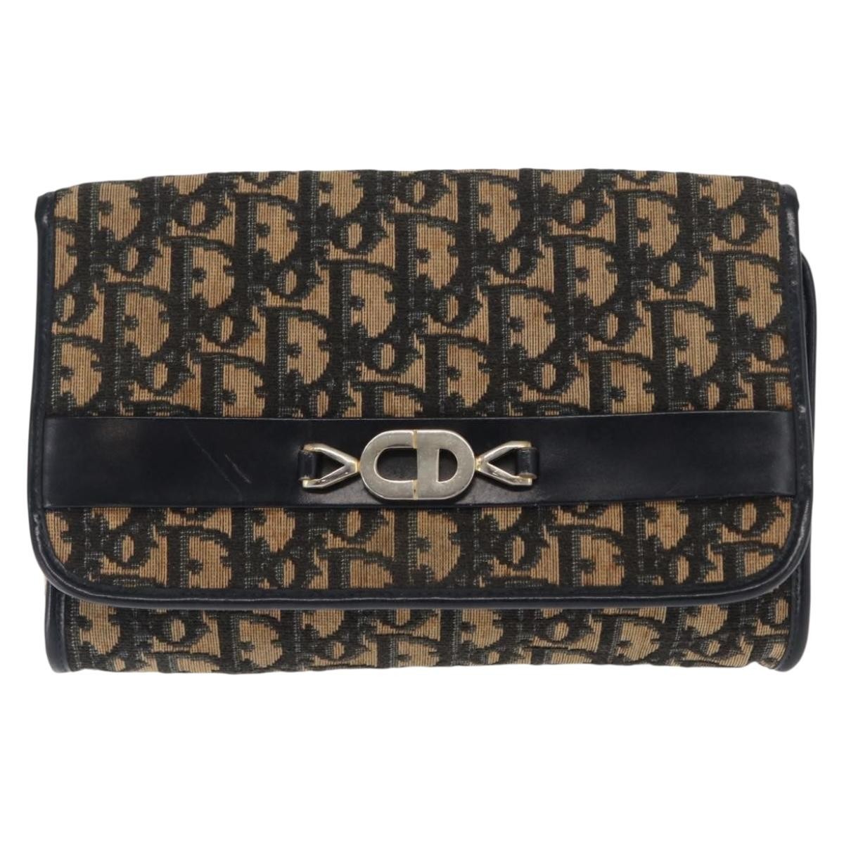 Christian Dior Vintage Cd Trotter Shoulder Bag Canvas Navy Canvas Shoulder Bag Bag (Pre-Owned)