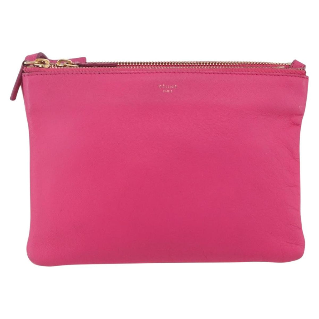 Celine Trio Crossbody Bag Leather Pink Leather Shoulder Bag Bag