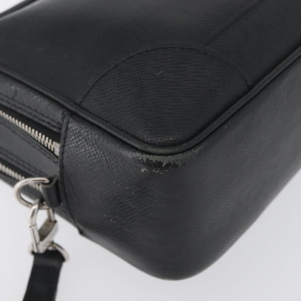 Louis Vuitton Pavel Handbag Taiga Leather Black Leather Clutche & Pouche Bag