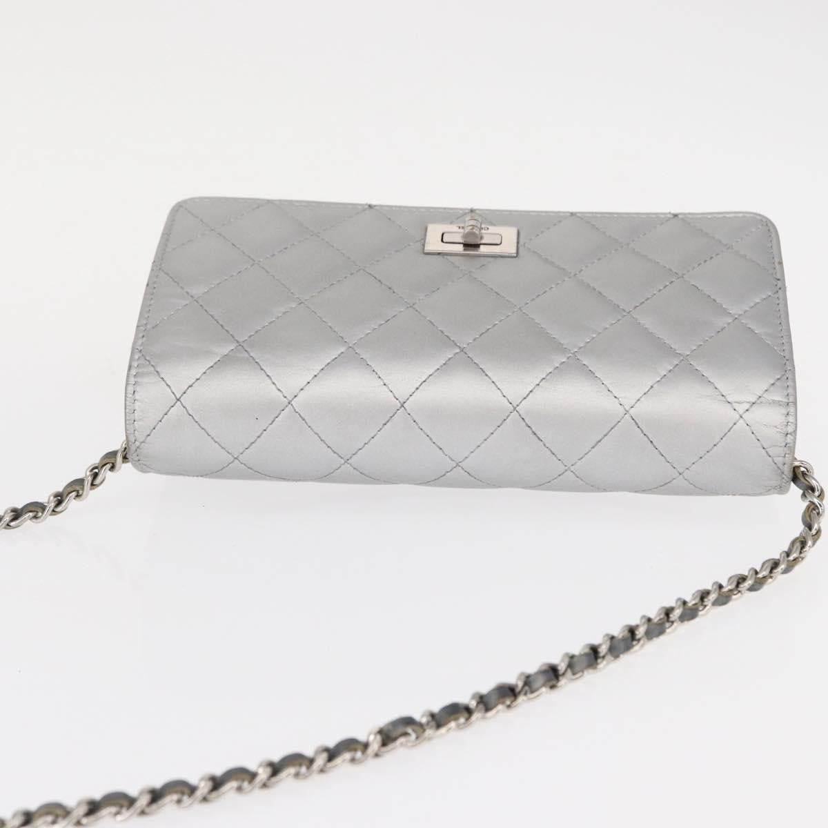 Chanel Reissue 2.55 Wallet On Chain Quilted Lambskin Silver Leather Shoulder Bag Bag