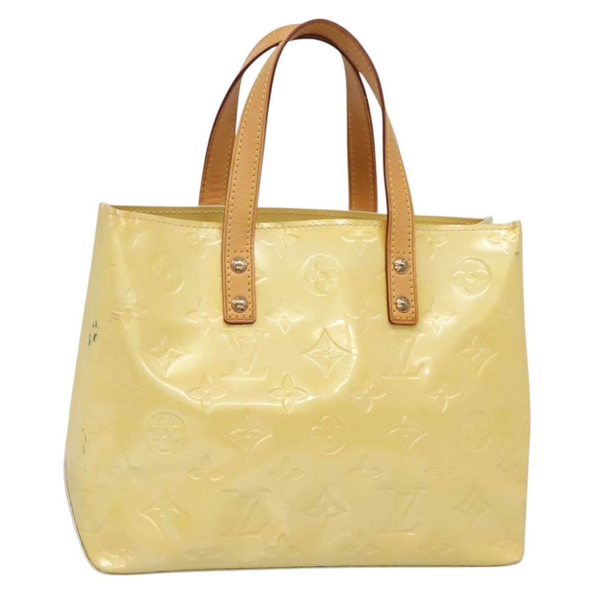 Louis Vuitton Reade Handbag Monogram Vernis Ecru Patent_Leather Bag