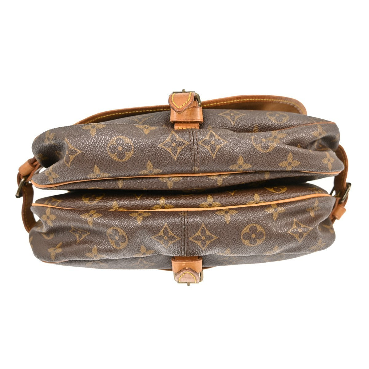 Louis Vuitton Saumur Handbag Monogram Canvas Brown Canvas Shoulder Bag