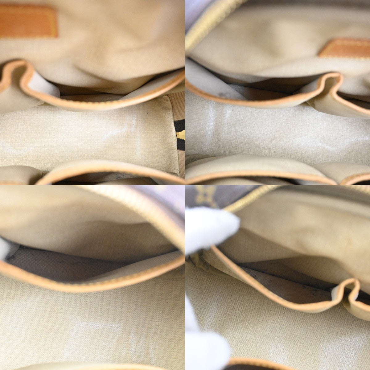 Louis Vuitton Trouville Handbag Monogram Canvas Brown Canvas Handbag