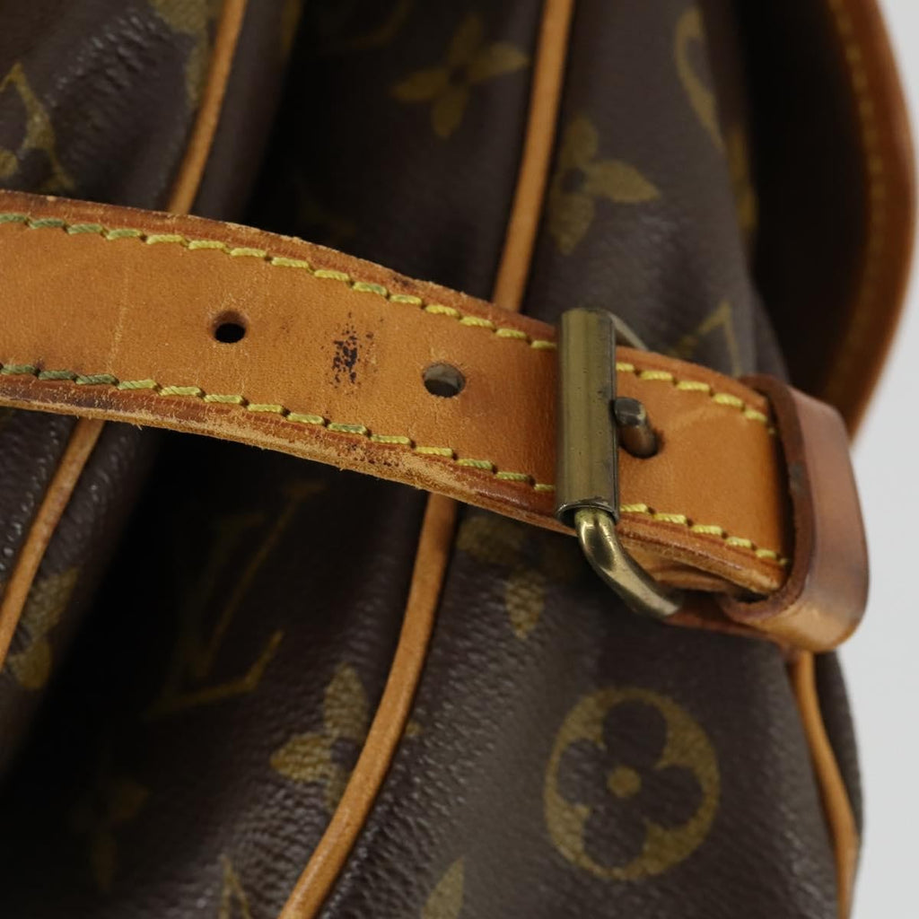 Louis Vuitton Saumur Handbag Monogram Canvas Brown Canvas Shoulder Bag