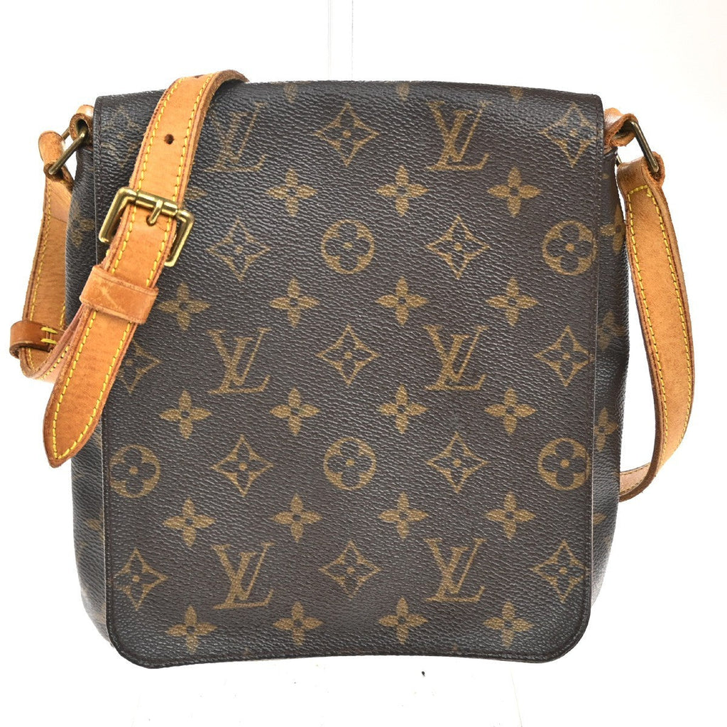 Louis Vuitton Musette Handbag Monogram Canvas Brown Canvas Shoulder Bag