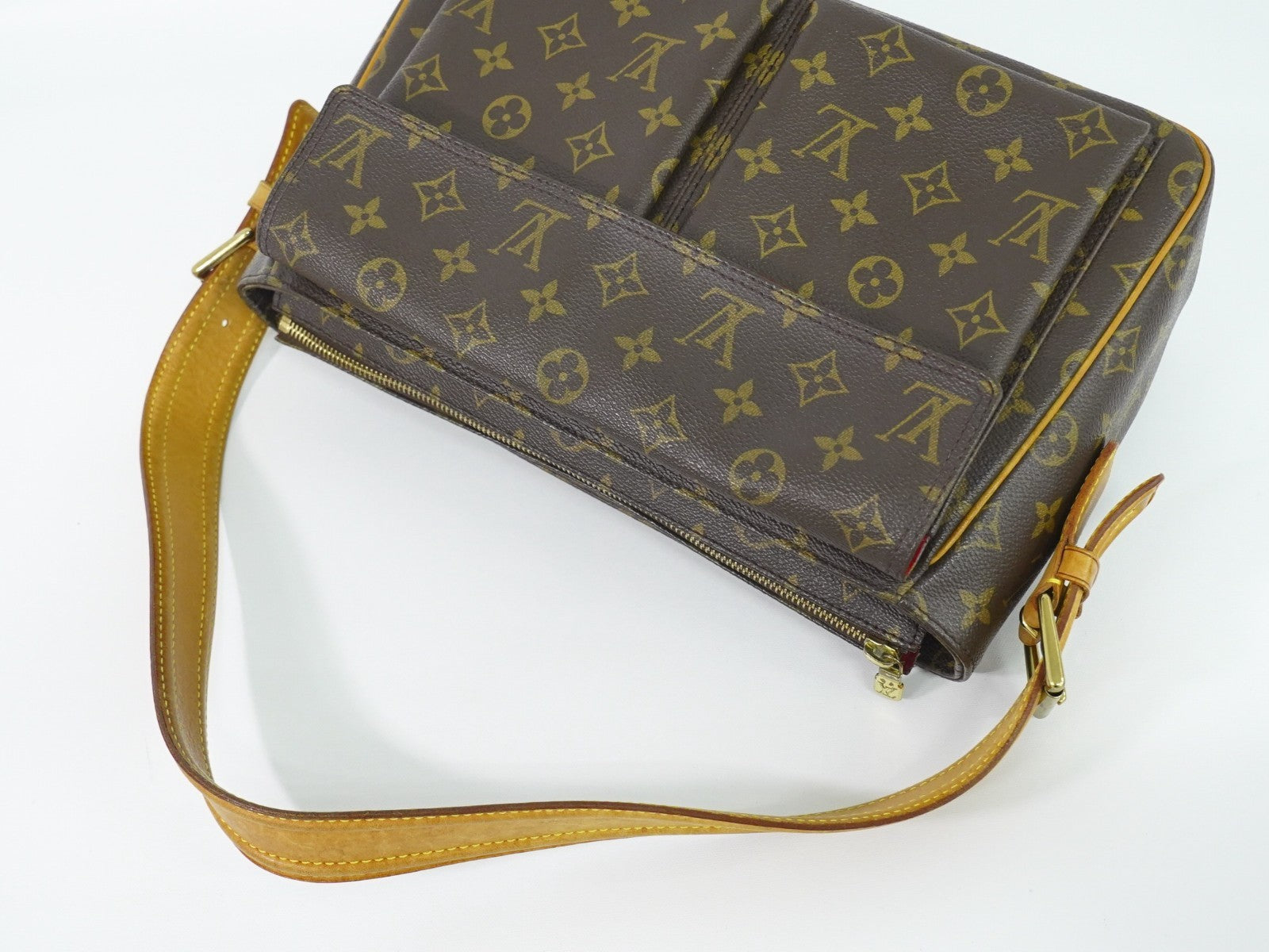 Louis Vuitton Viva Cite Handbag Monogram Canvas Brown Canvas Shoulder Bag
