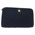 Christian Dior Vintage Trotter Pouch Diorissimo Canvas Navy Canvas Clutche & Pouche Bag (Pre-Owned)