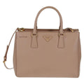 Prada Double Zip Lux Tote Saffiano Leather Pink Leather Tote Bag Bag
