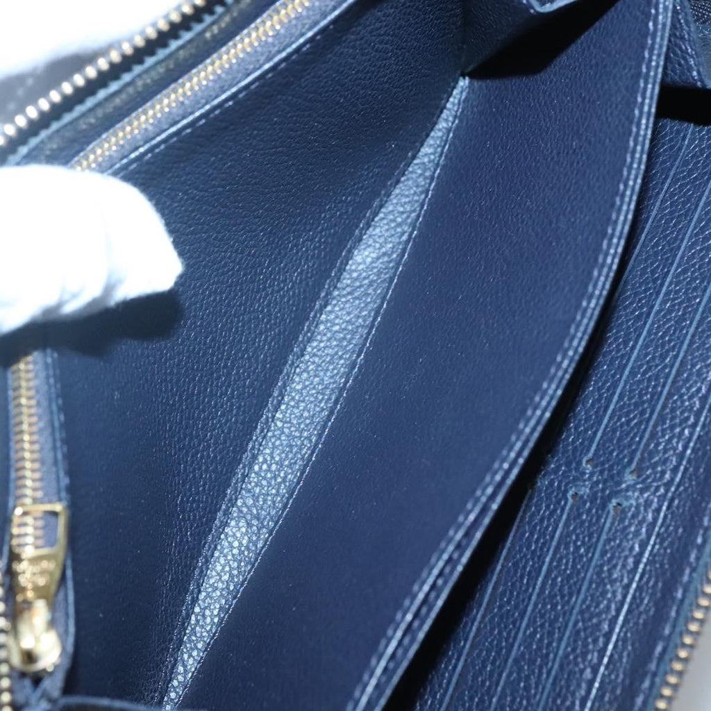 Louis Vuitton Portefeuille Zippy Monogramme Empreinte Monogramme Empreinte Navy Leather Wallets Accessory