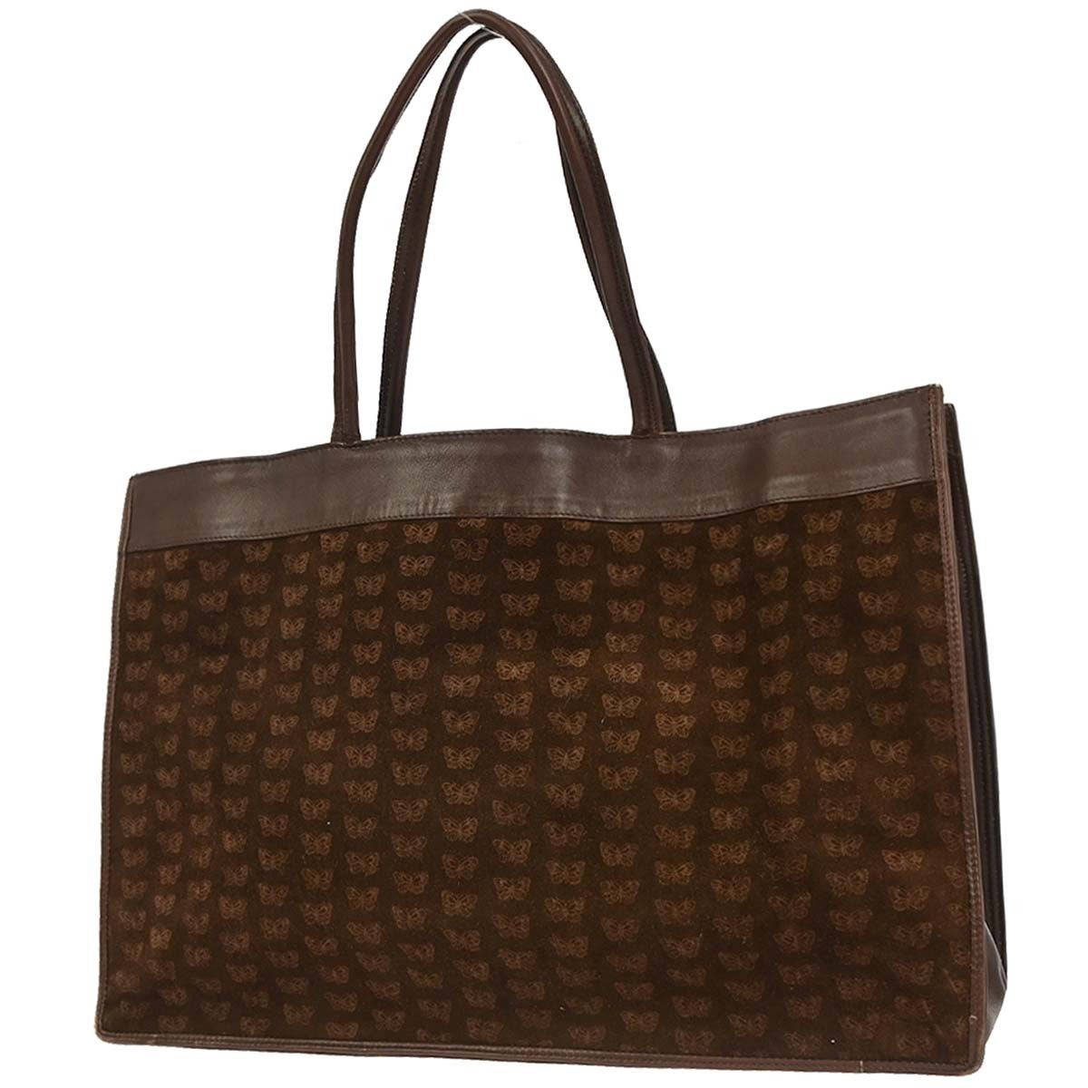 Bottega Veneta Butterfly Handle Tote Suede Brown Suede Tote Bag Bag