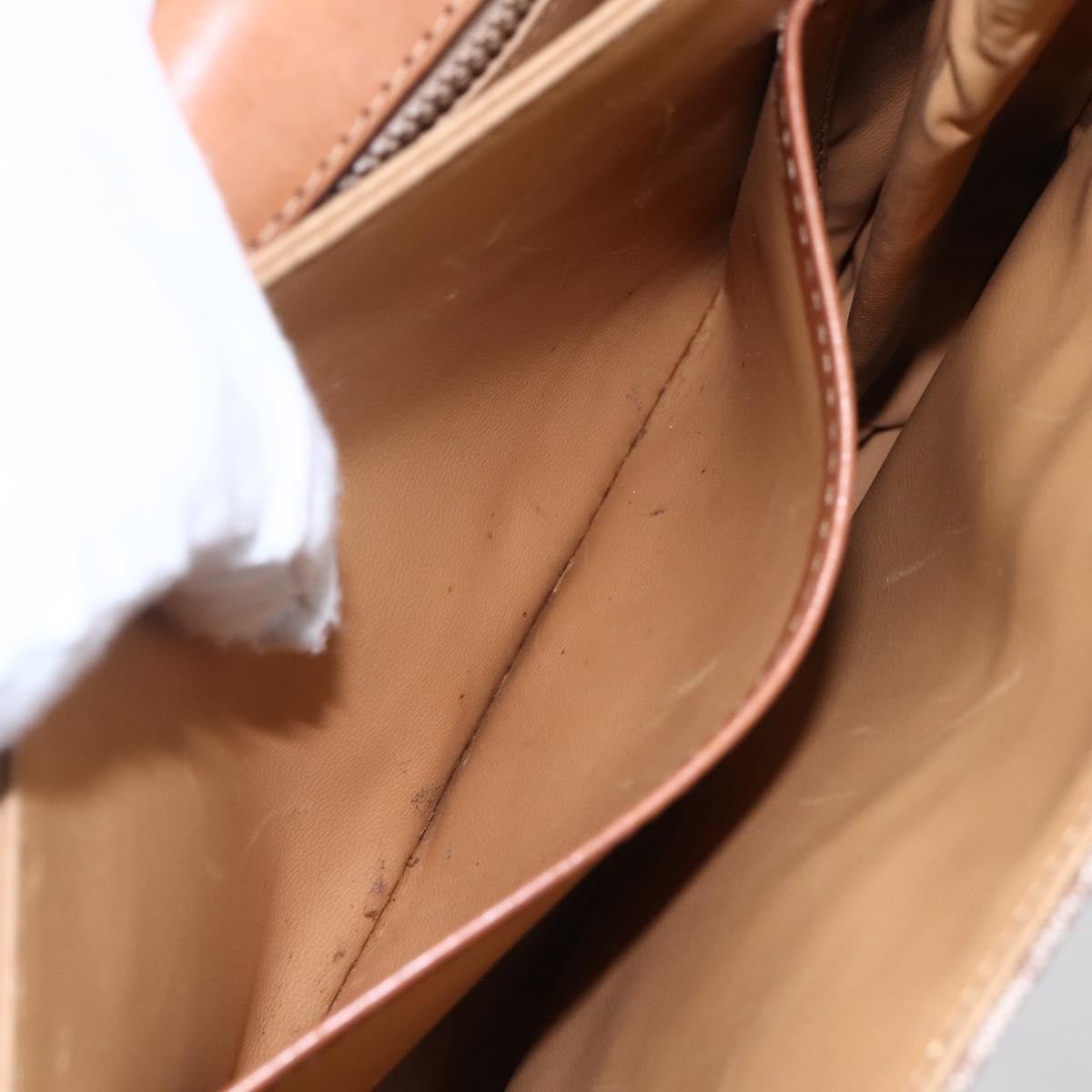 Celine Vintage Macadam Shoulder Bag Canvas And Leather Beige Canvas Shoulder Bag Bag