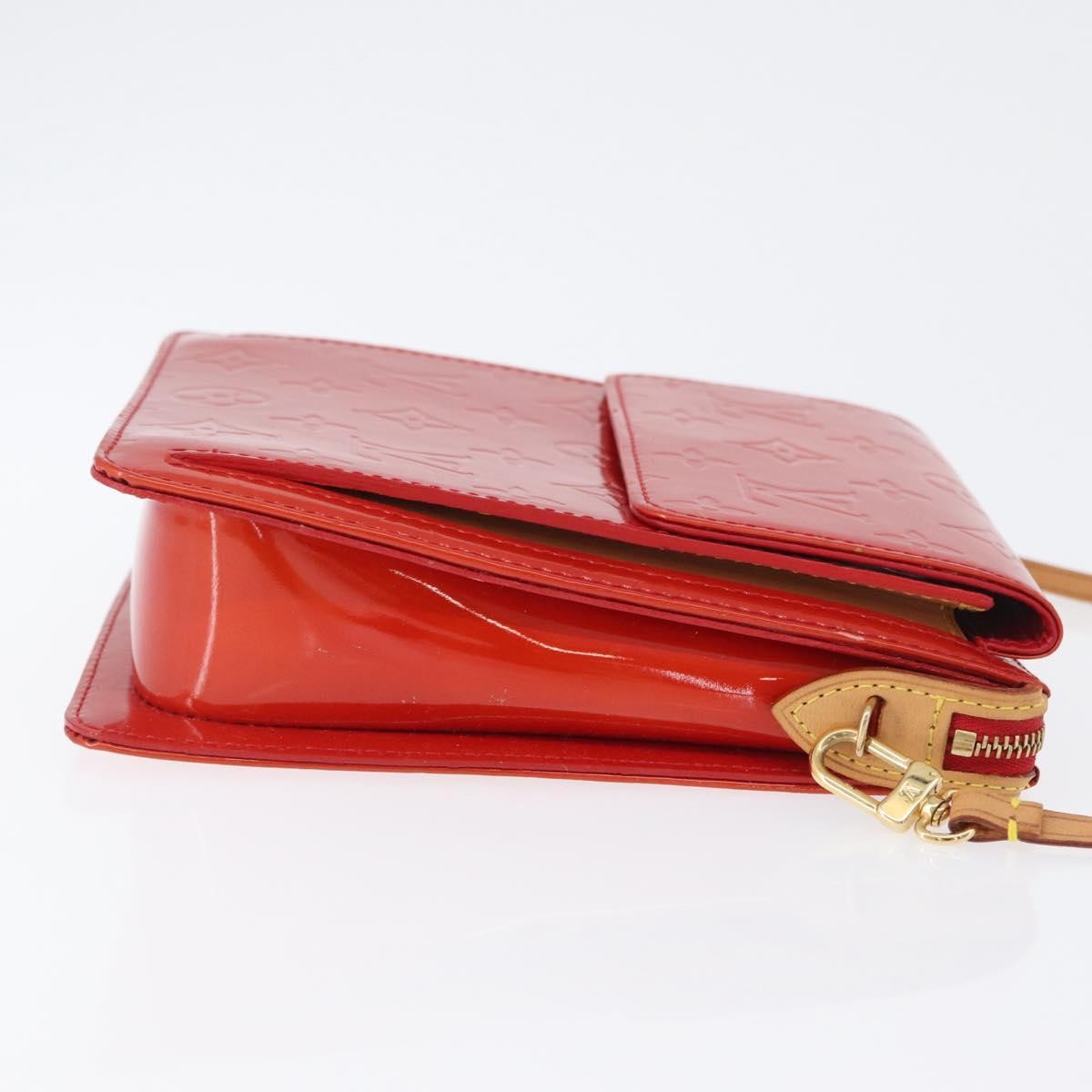 Louis Vuitton Mott Handbag Monogram Vernis Red Patent_Leather Clutche & Pouche Bag