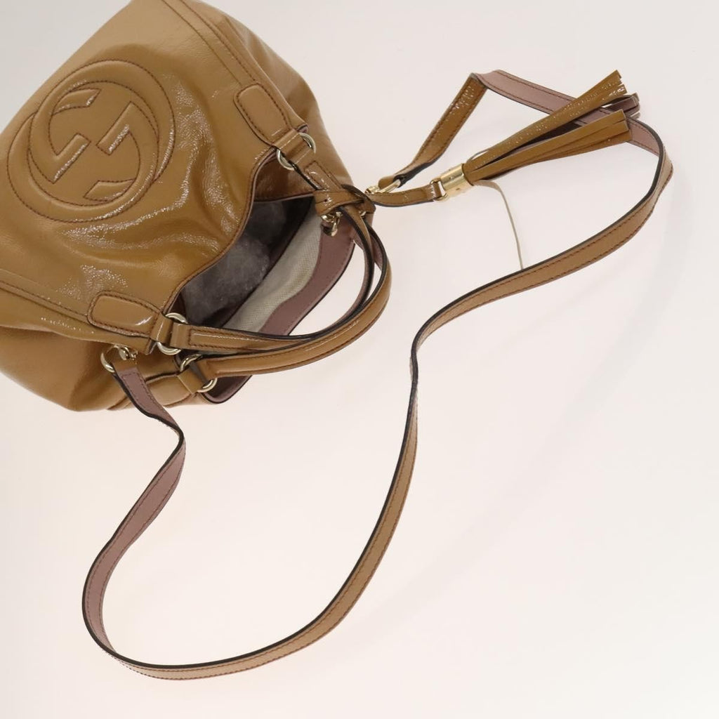 Gucci Soho Convertible Shoulder Bag Patent Beige Patent_Leather Shoulder Bag Bag (Pre-Owned)