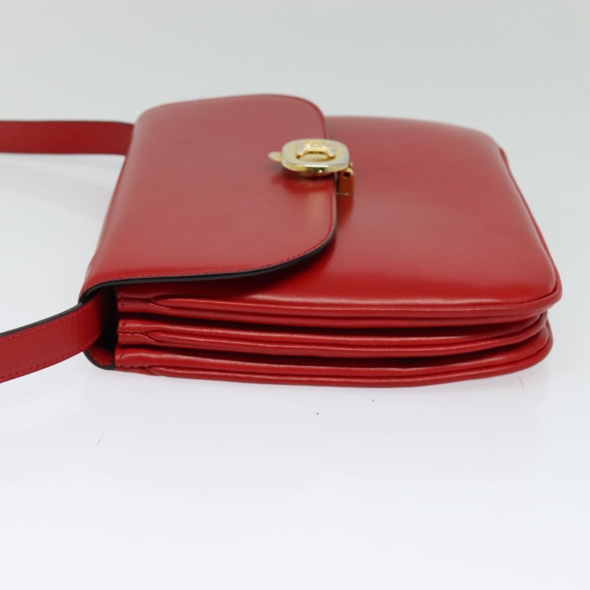 Celine Vintage Triomphe Shoulder Bag Leather Red Leather Shoulder Bag Bag