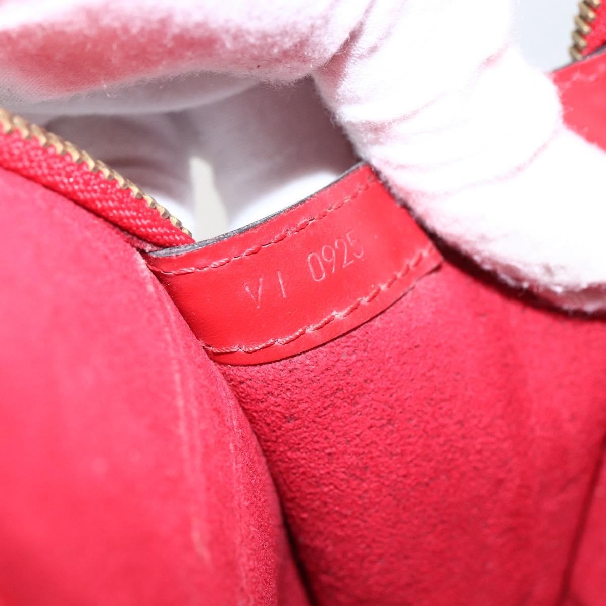 Louis Vuitton Lussac Handbag Epi Leather Red Leather Shoulder Bag