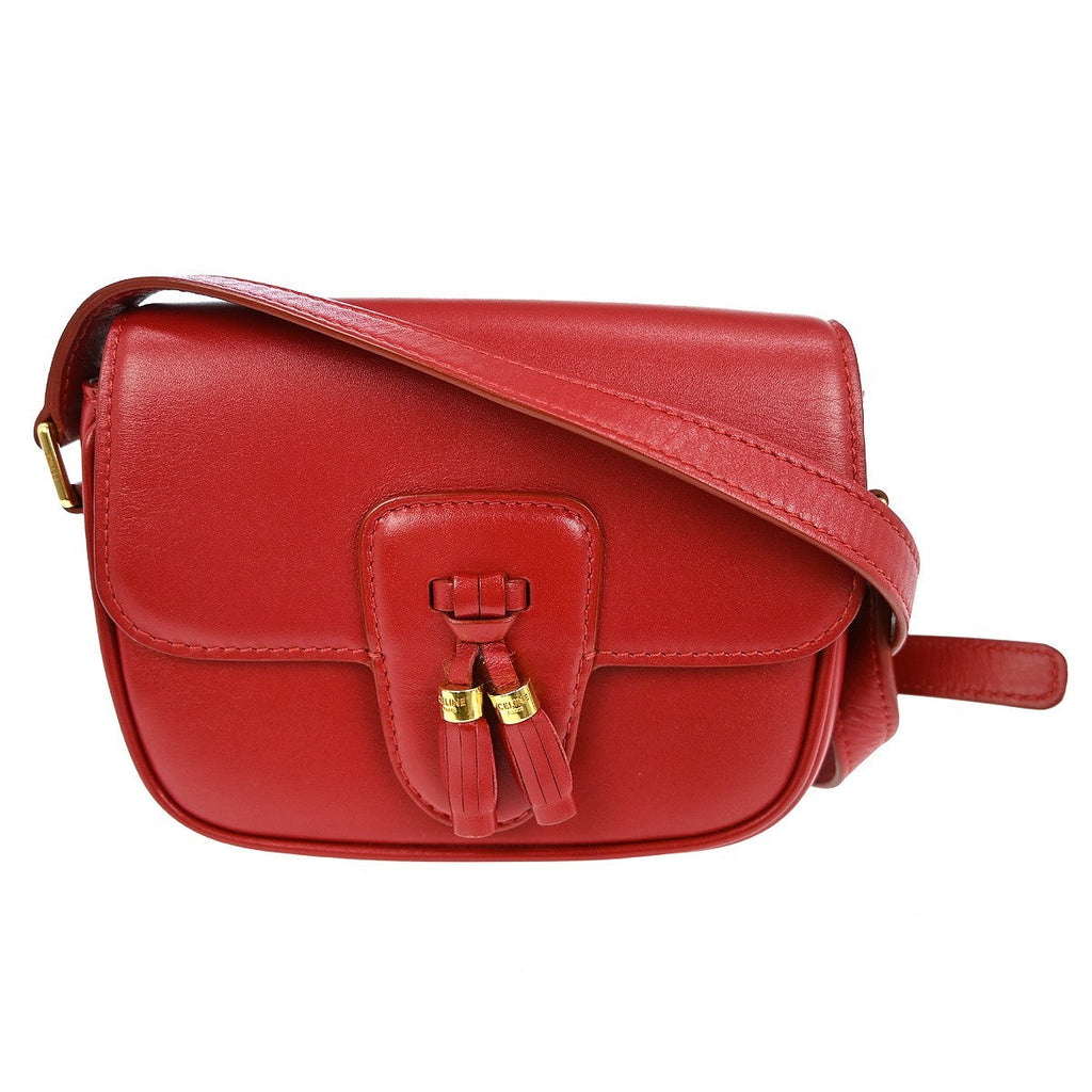 Celine Tassels Bag Leather Red Leather Shoulder Bag Bag