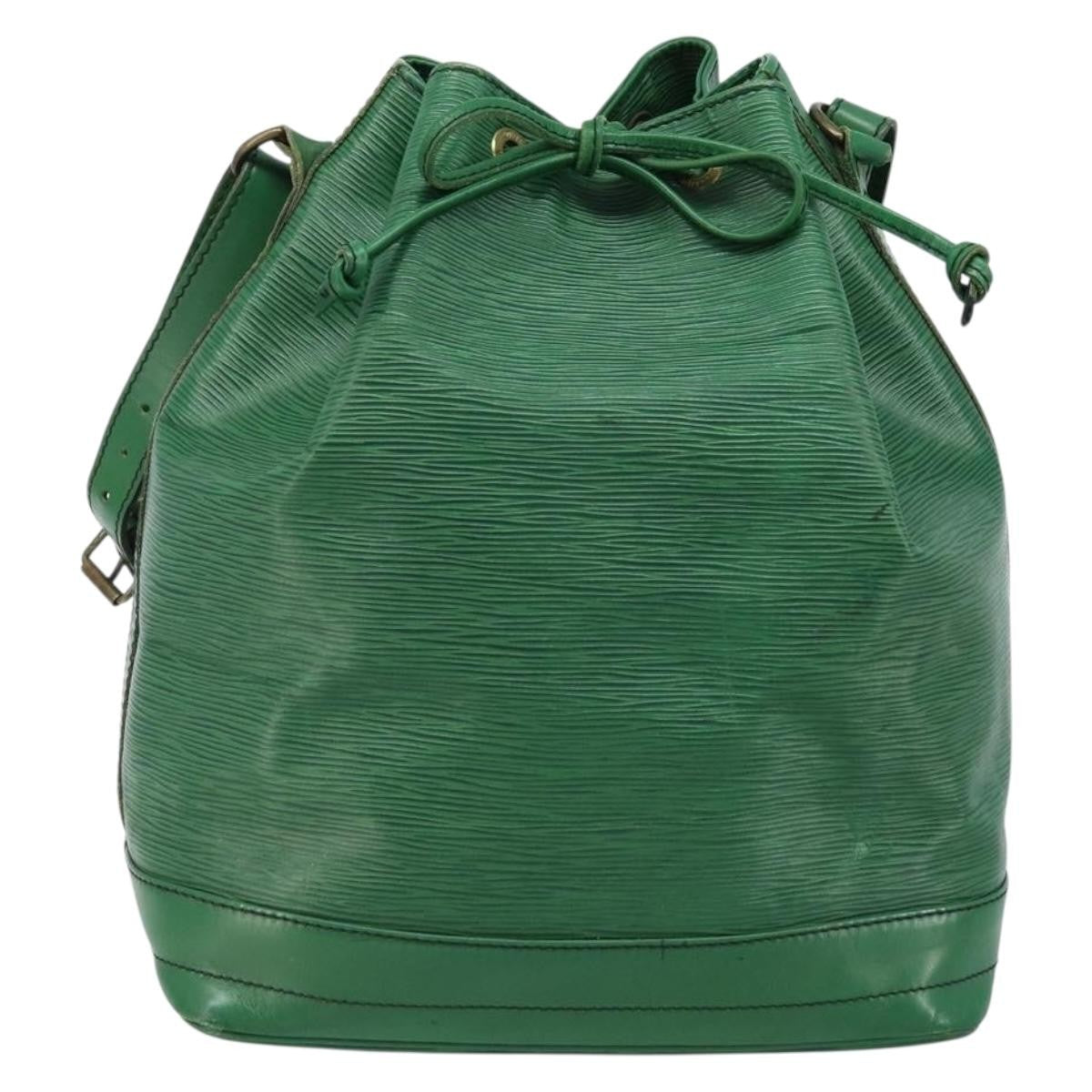 Louis Vuitton Noe Shoulder Bag Leather Green Leather Shoulder Bag