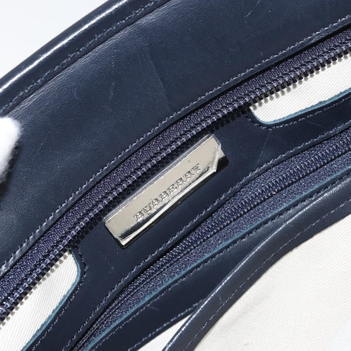 Burberry Blue Label Tote Bag Canvas White Canvas Tote Bag