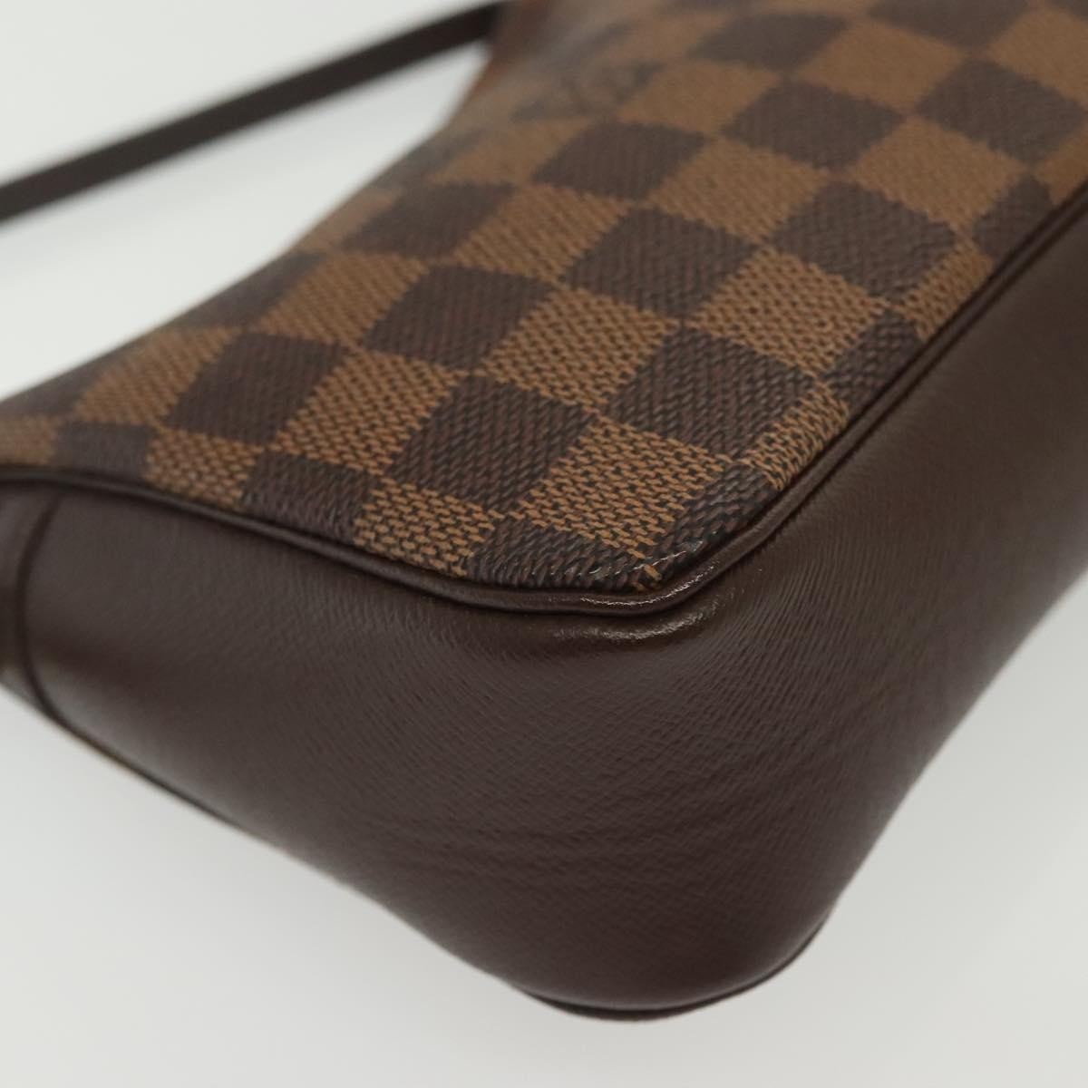 Louis Vuitton Trousse Make Up Bag Damier Canvas Brown Canvas Shoulder Bag