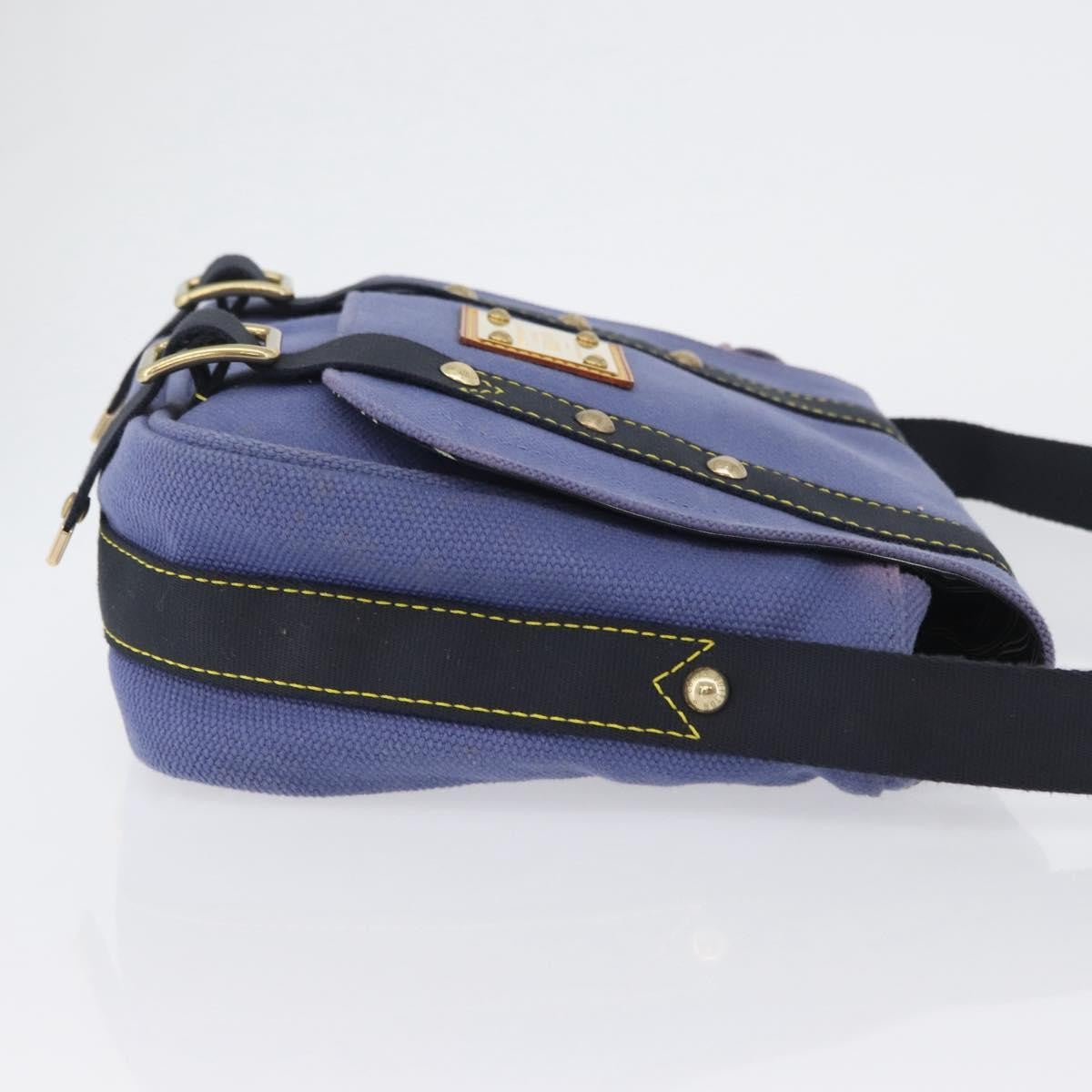 Louis Vuitton Antigua Besace Messenger Bag Canvas Blue Canvas Shoulder Bag
