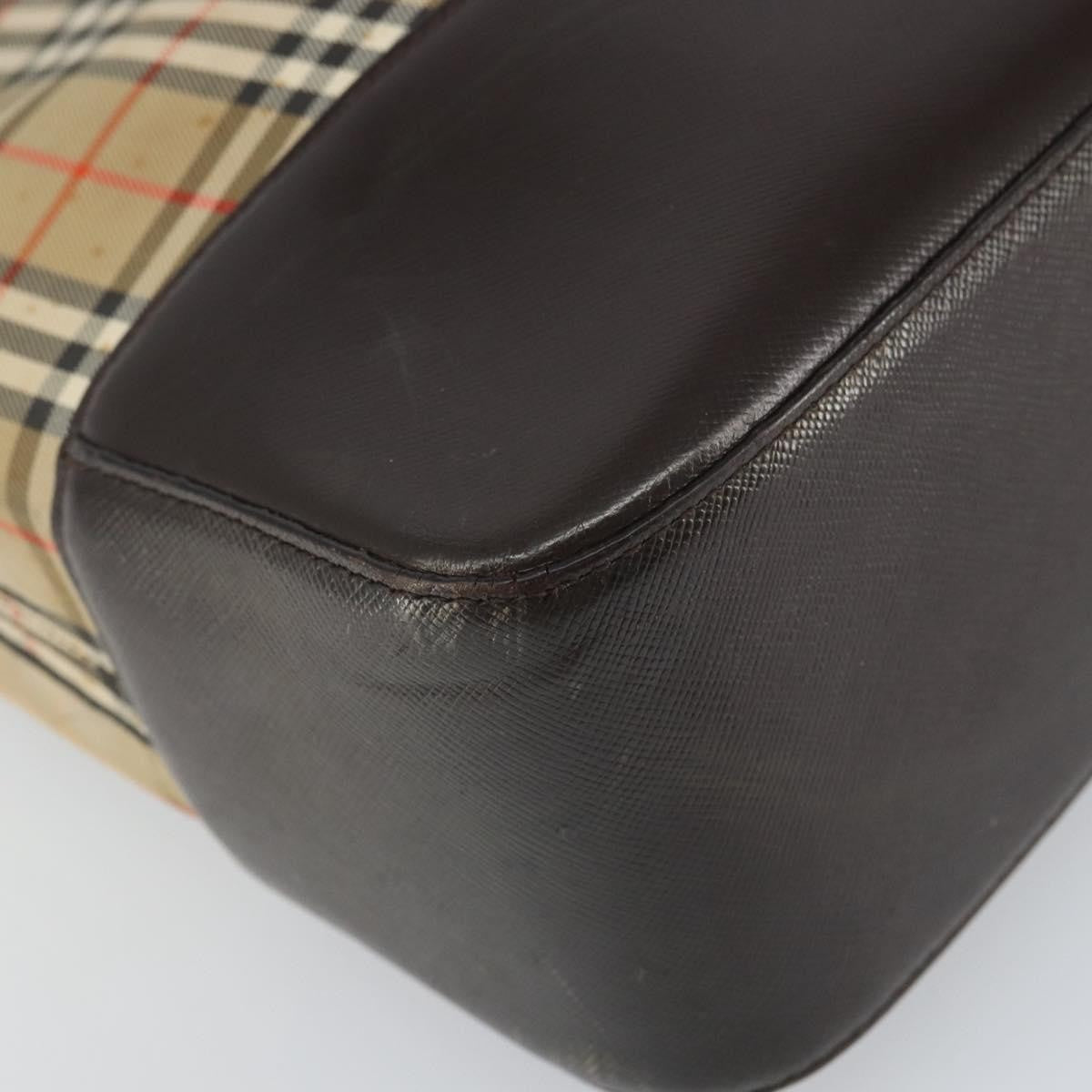 Burberry Nova Check Tote Canvas And Leather Beige Canvas Tote Bag