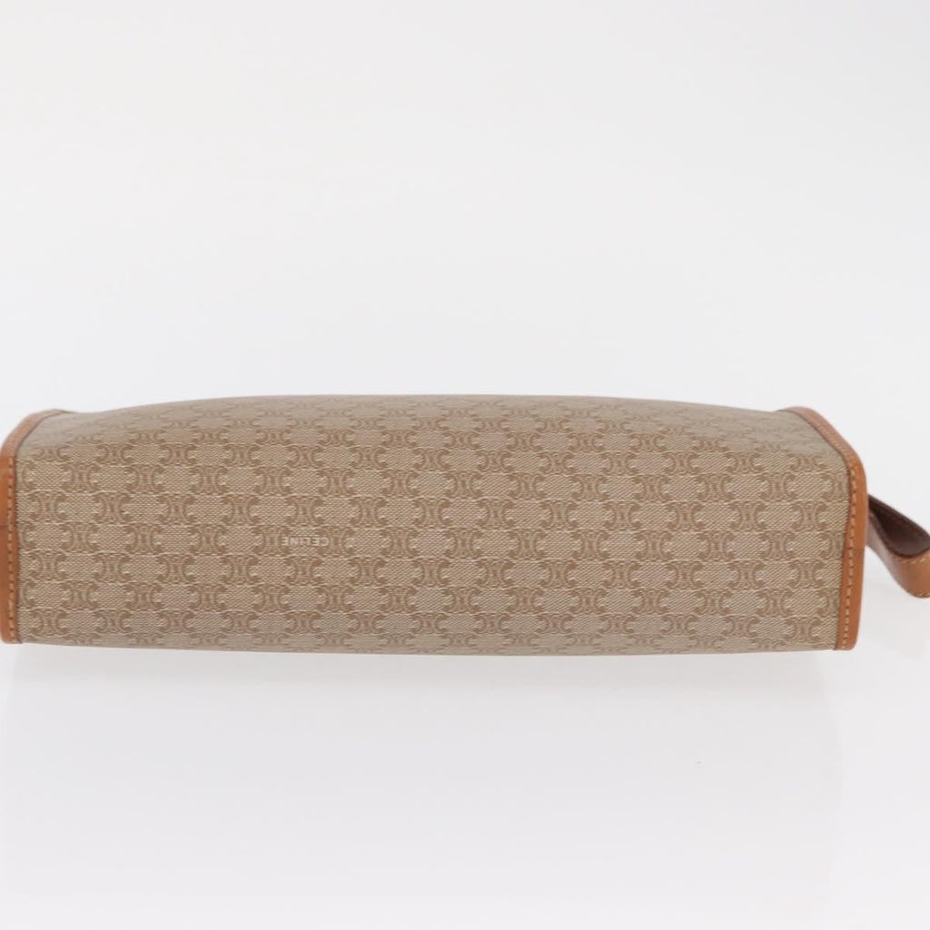 Celine Macadam Pochette Canvas And Leather Beige Canvas Clutche & Pouche Bag