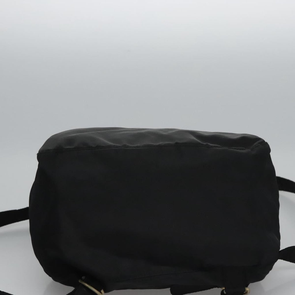 Prada Flap Drawstring Backpack Tessuto Black Nylon Backpack Bag