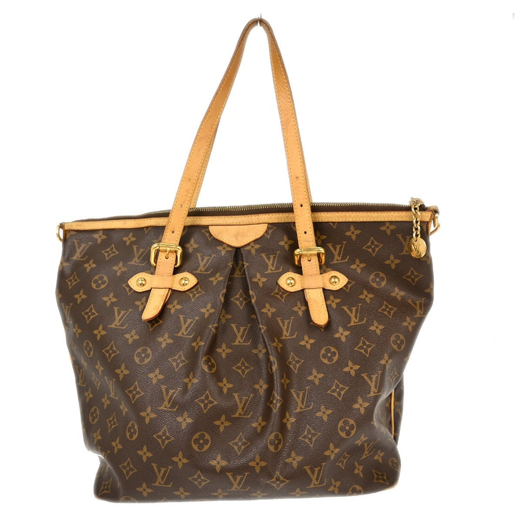 Louis Vuitton Palermo Handbag Monogram Canvas Brown Canvas Tote Bag