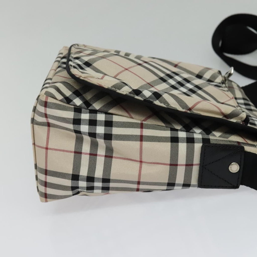 Burberry Nova Check Blue Label Nylon Beige Nylon Shoulder Bag