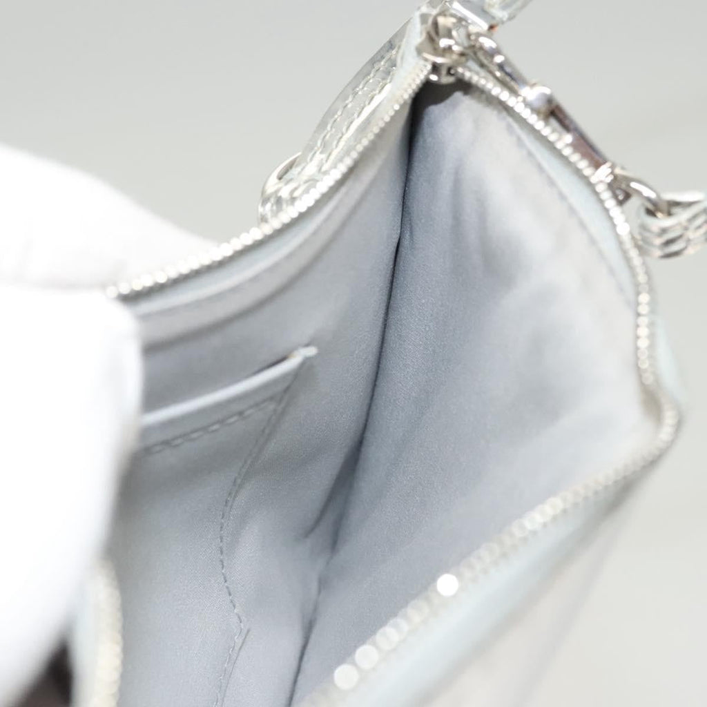 Louis Vuitton Pochette Plate Monogram Mirror Silver Patent_Leather Clutche & Pouche Bag
