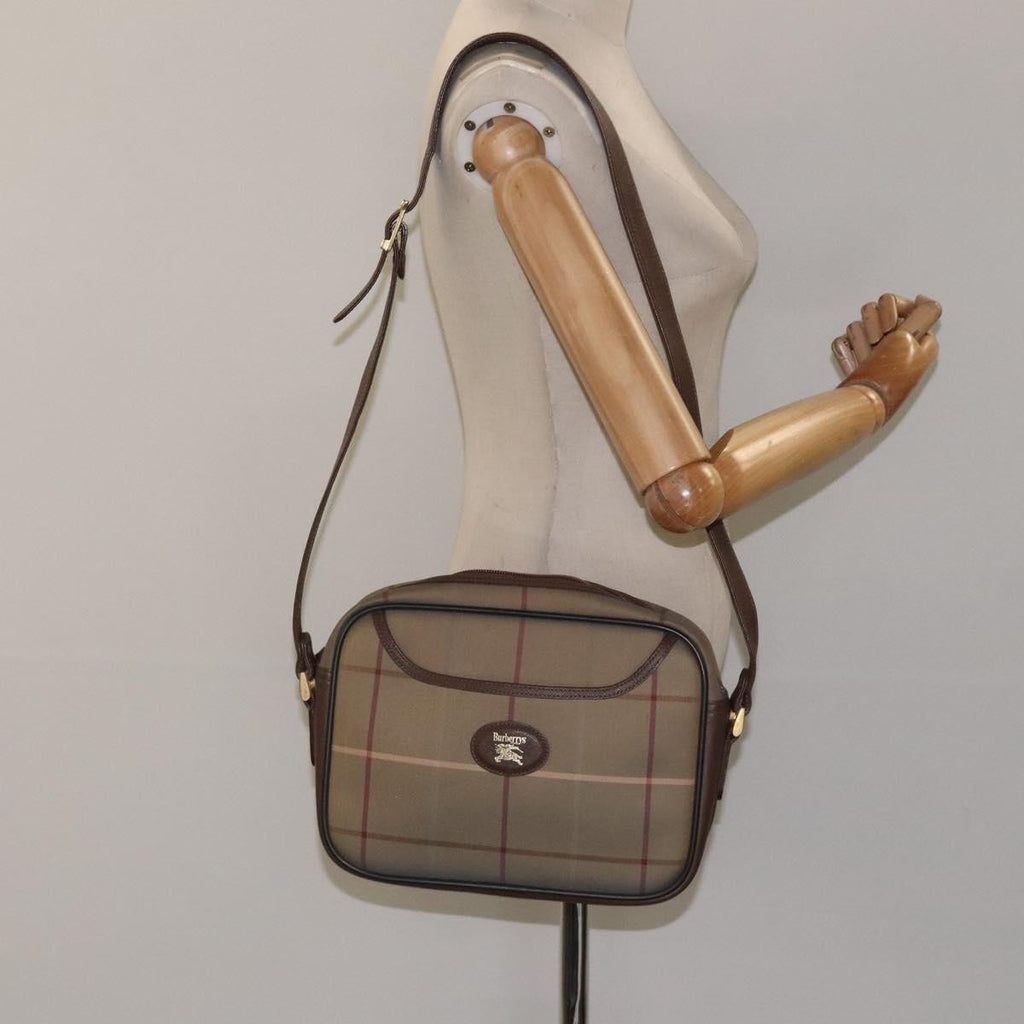 Burberry Nova Check Shoulder Bag Canvas And Leather Beige Canvas Shoulder Bag
