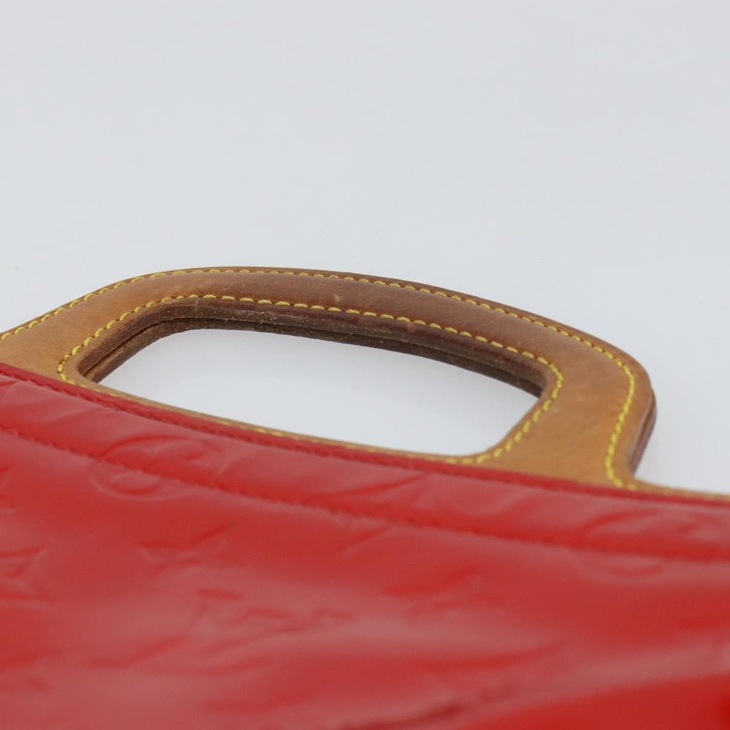 Louis Vuitton Stanton Handbag Monogram Vernis Red Patent_Leather Tote Bag