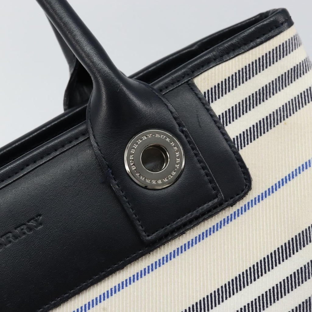 Burberry Blue Label Tote Bag Canvas White Canvas Tote Bag