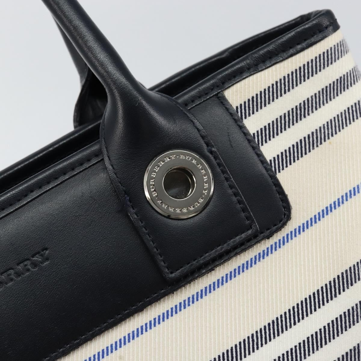 Burberry Blue Label Tote Bag Canvas White Canvas Tote Bag