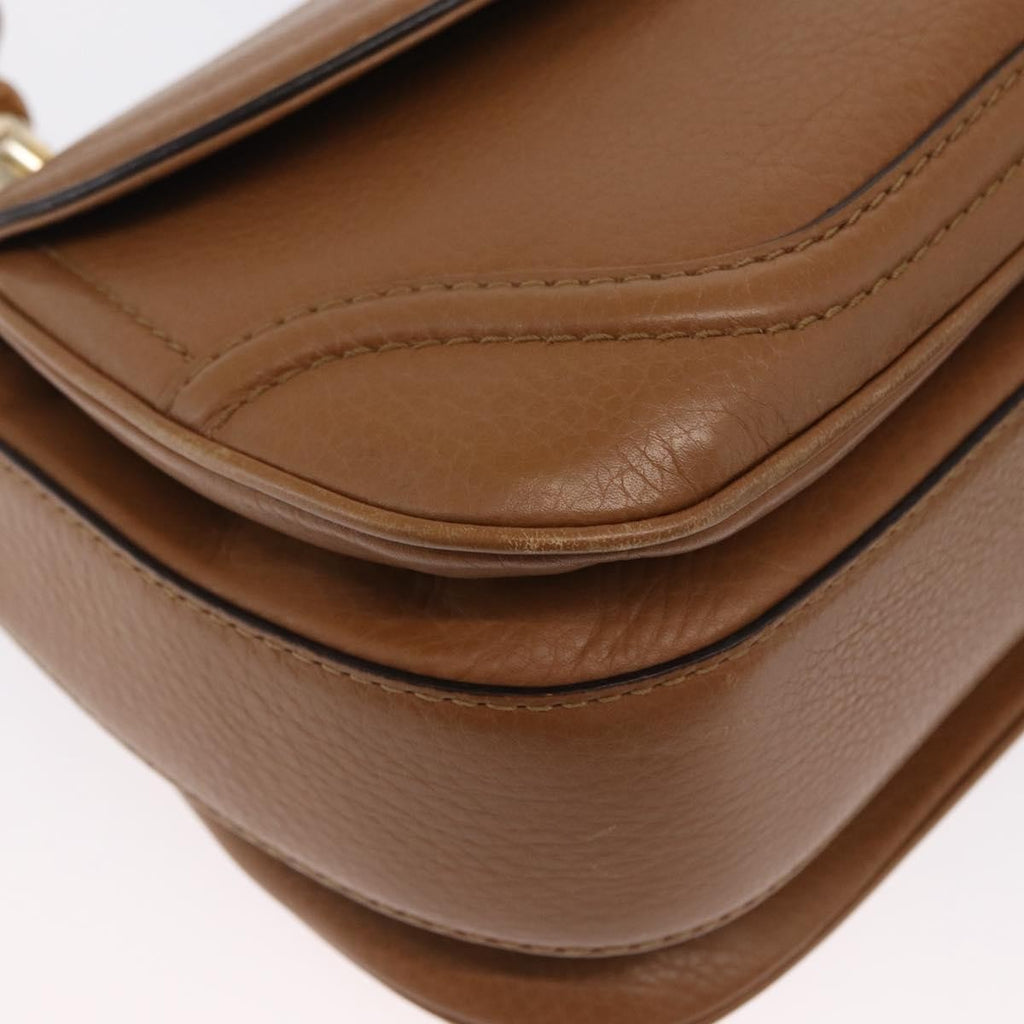 Gucci New Bamboo 1921 Top Handle Bag Leather Brown Leather Handbag (Pre-Owned)