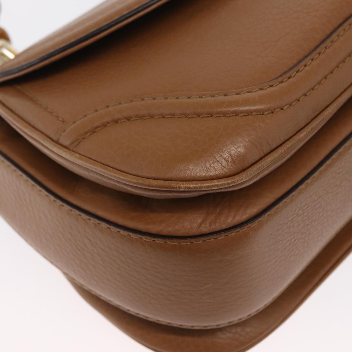 Gucci New Bamboo 1921 Top Handle Bag Leather Brown Leather Handbag (Pre-Owned)