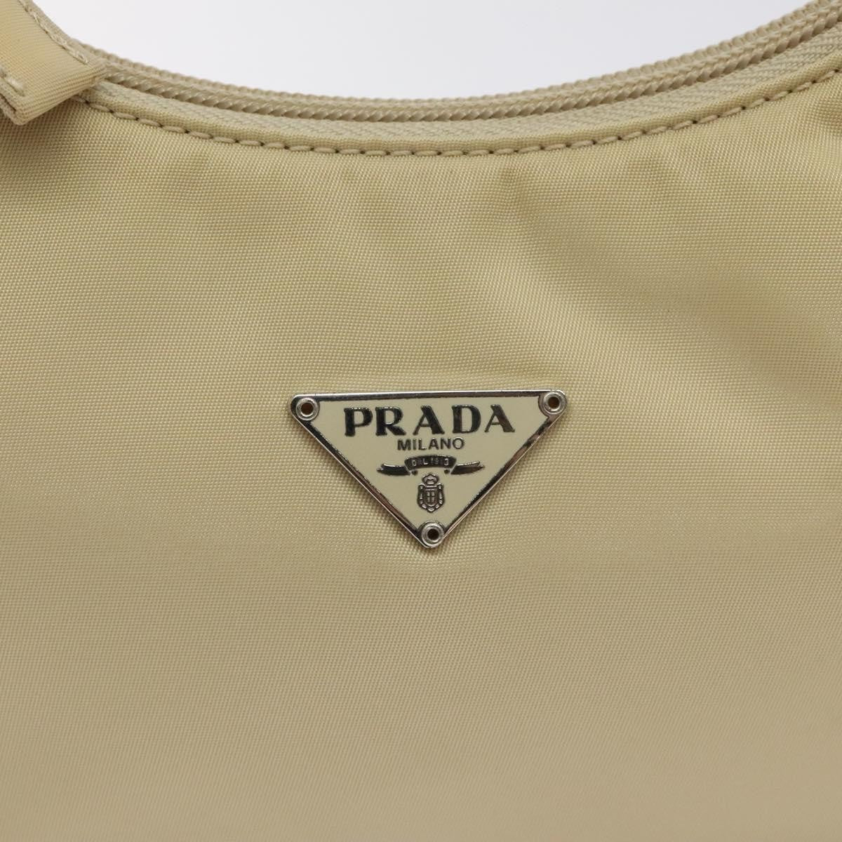 Prada Hobo Tessuto Beige Nylon Handbag