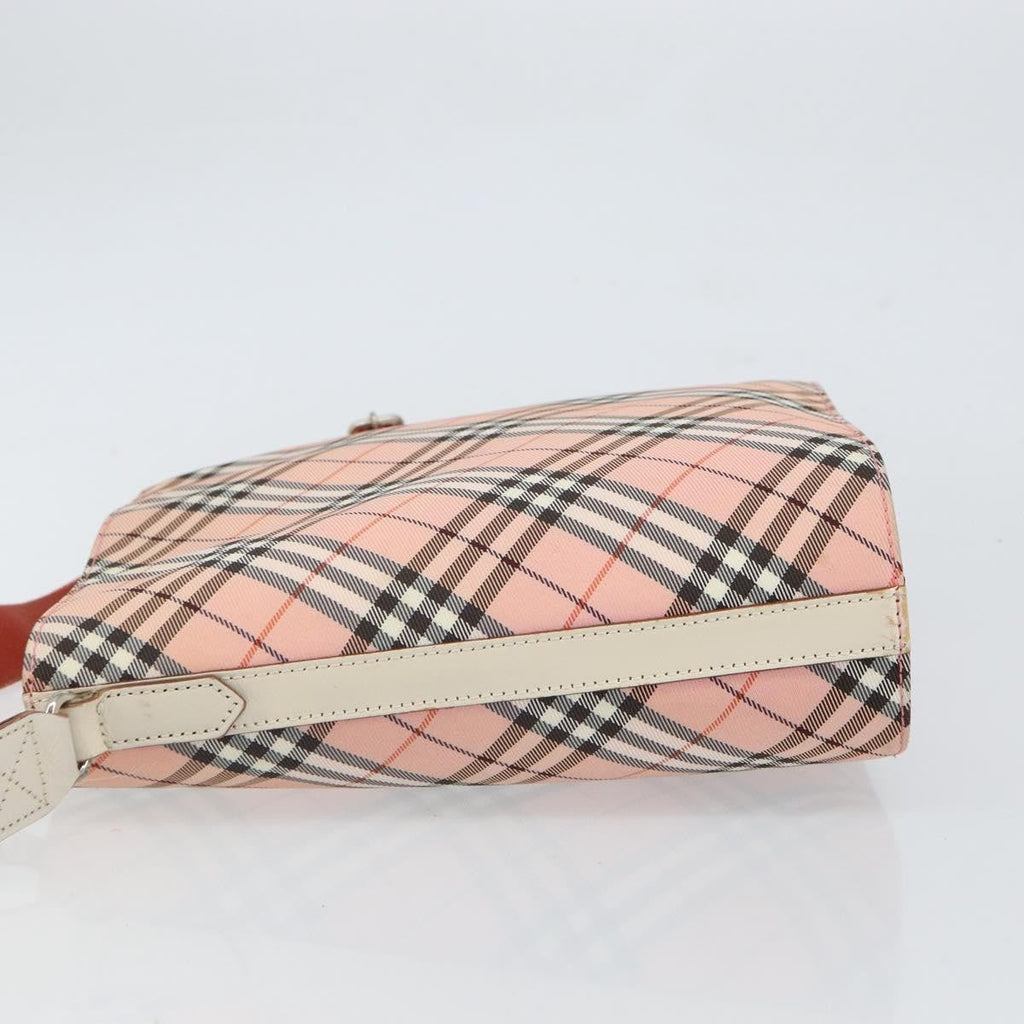 Burberry Nova Check Shoulder Bag Canvas Pink Canvas Shoulder Bag