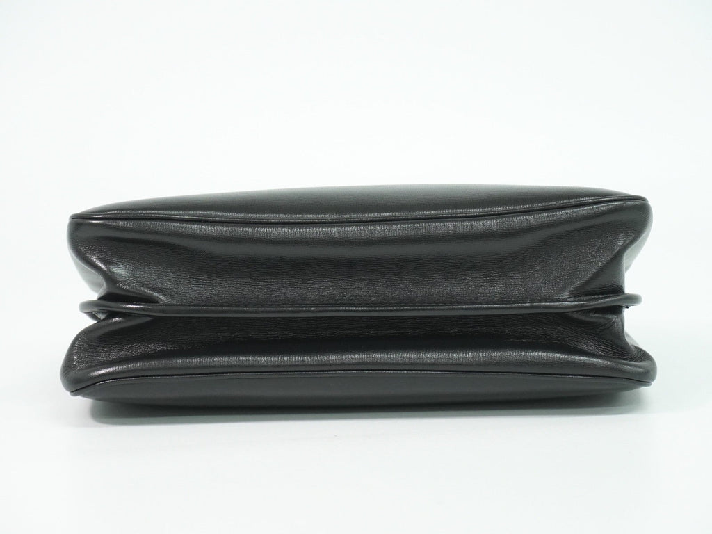 Gucci Marina Chain Shoulder Bag Leather Black Leather Shoulder Bag Bag (Pre-Owned)