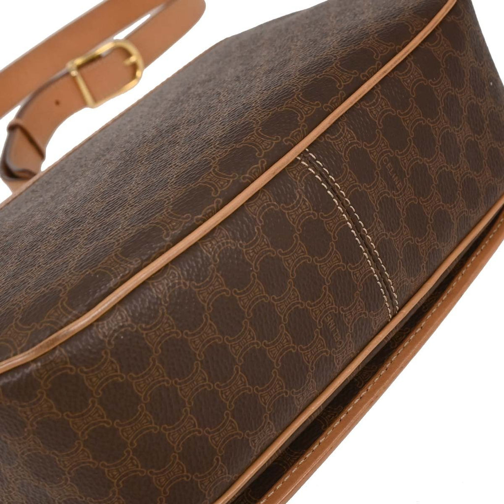 Celine Macadam Shoulder Bag Canvas Brown Pvc Shoulder Bag Bag
