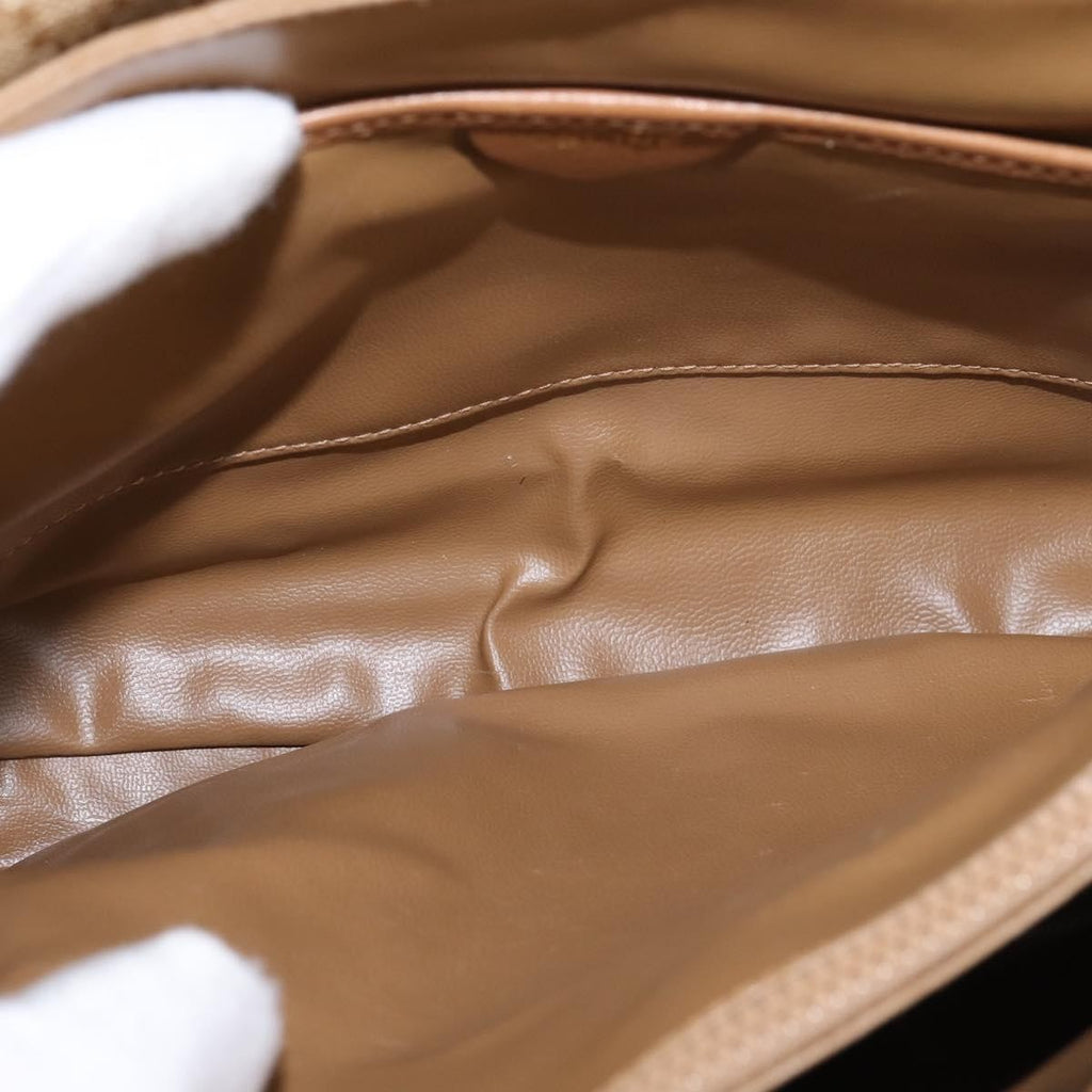 Celine Macadam Shoulder Bag Pvc Leather Beige Canvas Shoulder Bag Bag