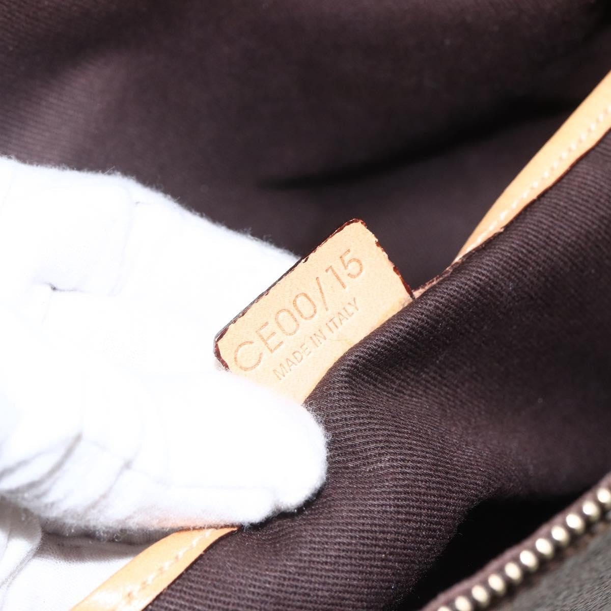 Celine Vintage Macadam Tote Bag Canvas And Leather Brown Canvas Tote Bag Bag