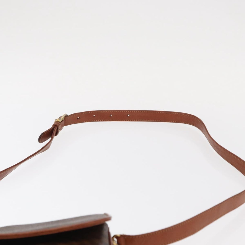 Celine Vintage Shoulder Bag Canvas Brown Canvas Shoulder Bag Bag