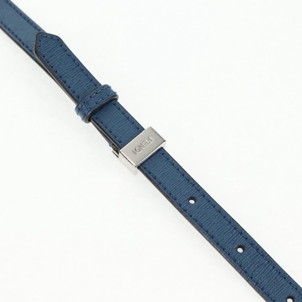 Fendi 2Jours Bag Leather Blue Leather Bag