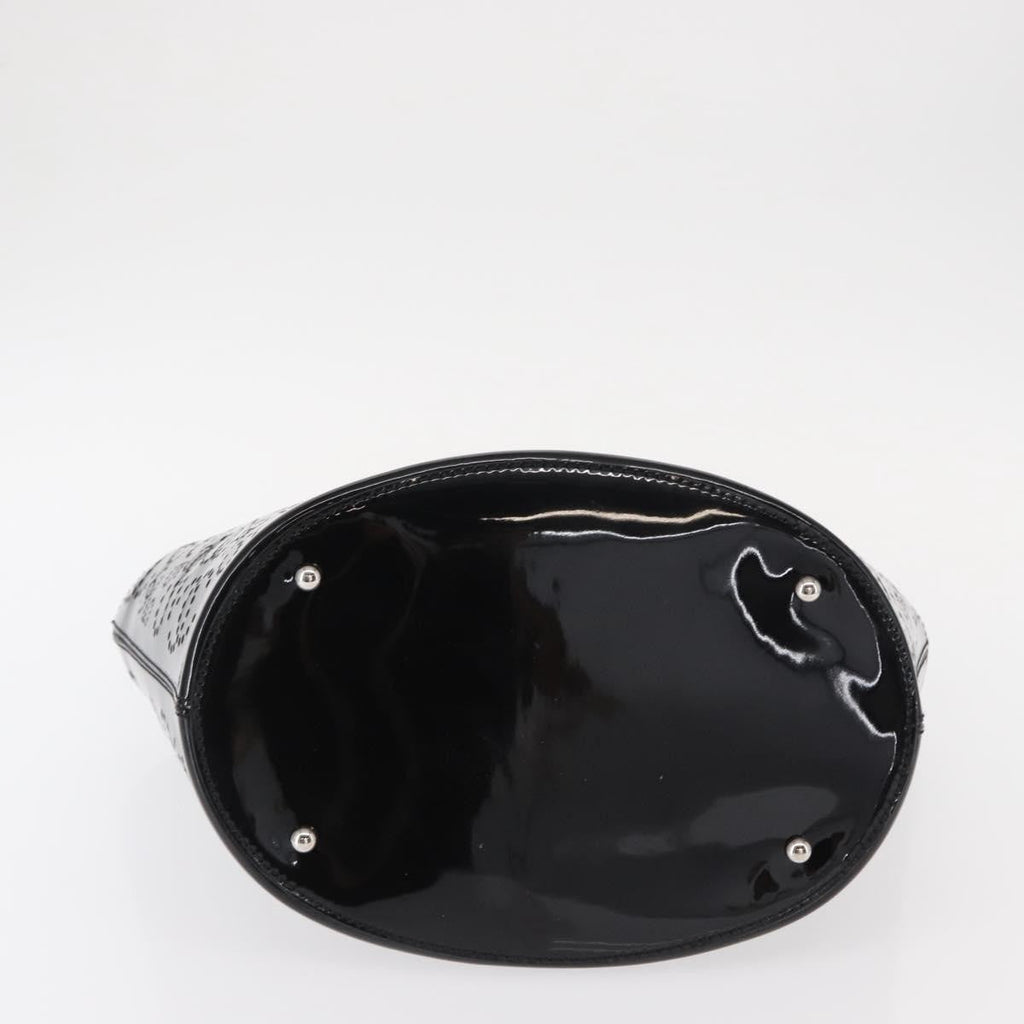 Chanel Cc No.5 Shopping Tote Perforated Patent Black Patent_Leather Tote Bag Bag