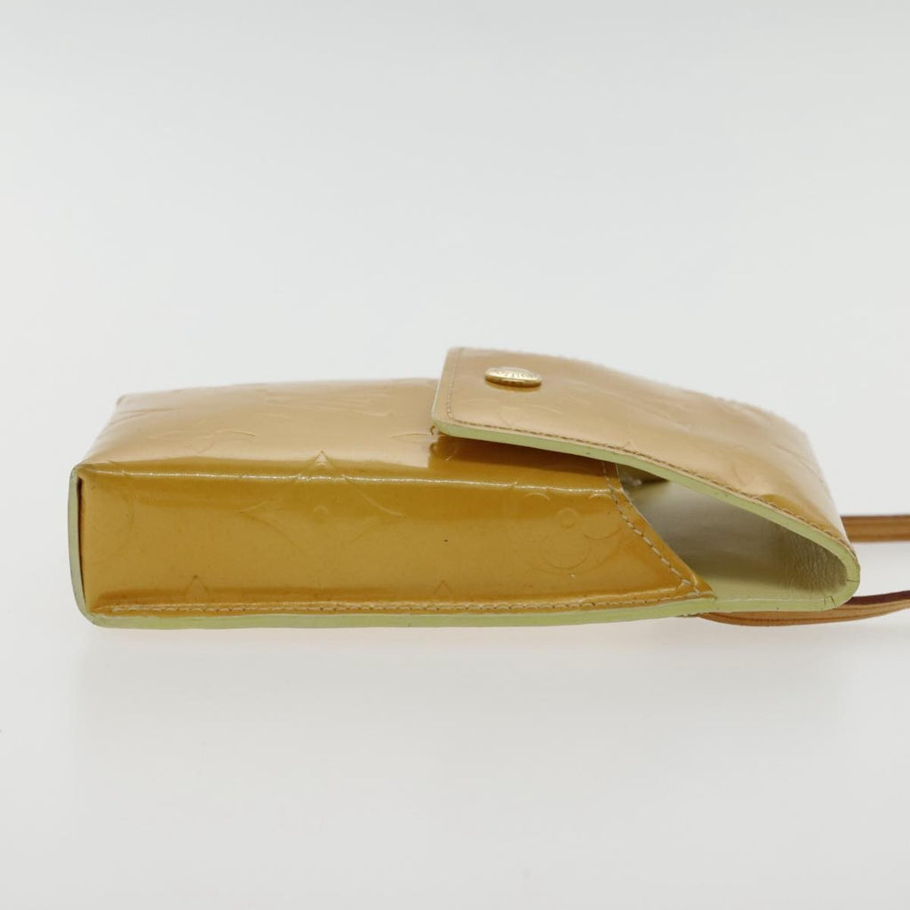 Louis Vuitton Walker Wallet Monogram Vernis Yellow Patent_Leather Clutche & Pouche Bag