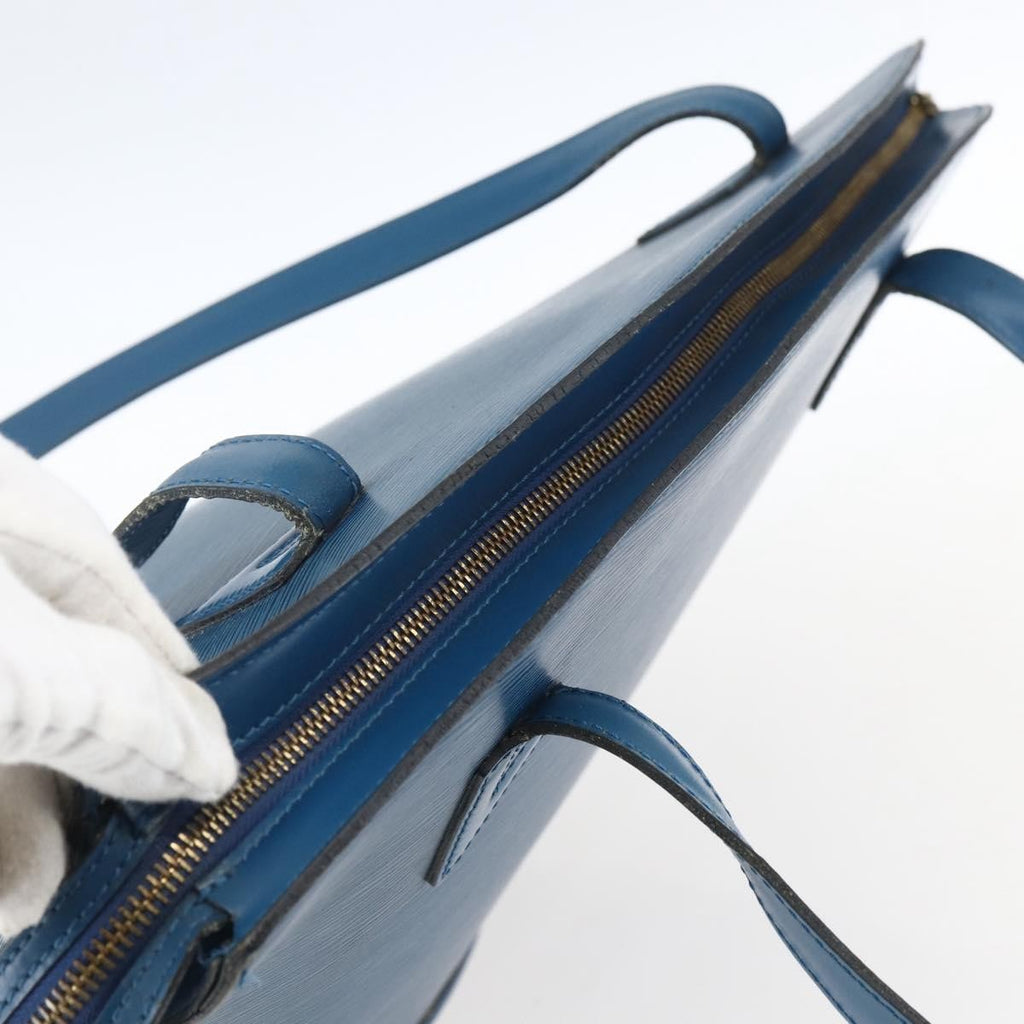 Louis Vuitton Saint Jacques Handbag Epi Leather Blue Leather Shoulder Bag