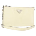 Prada Chain Crossbody Bag Vernice Saffiano Leather White Leather Shoulder Bag Bag