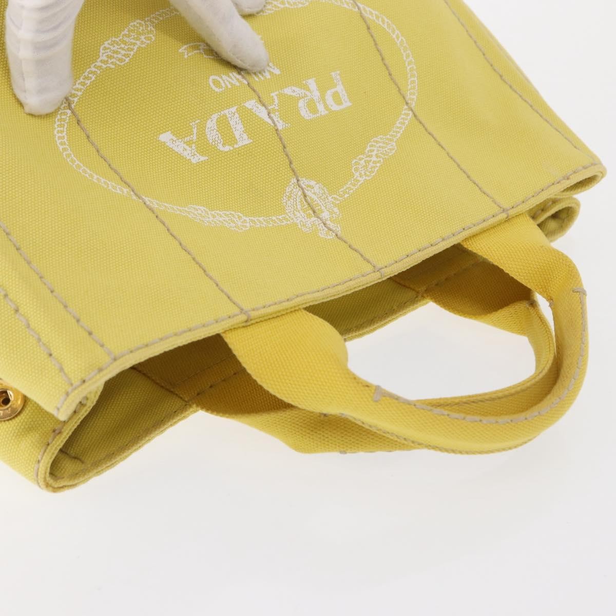 Prada Canapa Convertible Tote Canvas Gold Canvas Tote Bag Bag