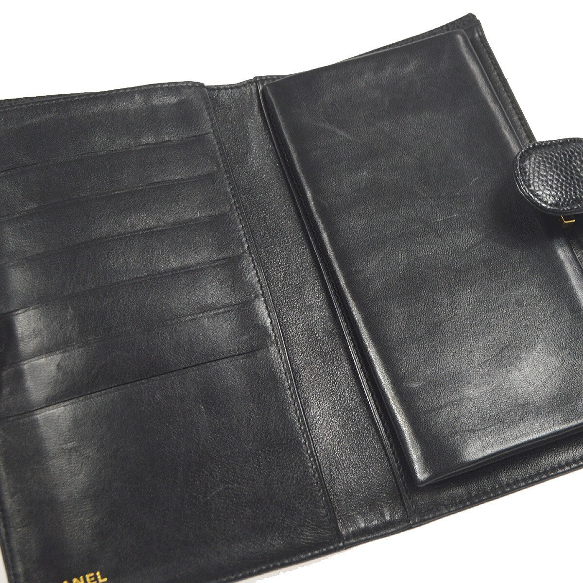 Chanel Timeless Cc French Wallet Caviar Black Leather Wallets Accessory